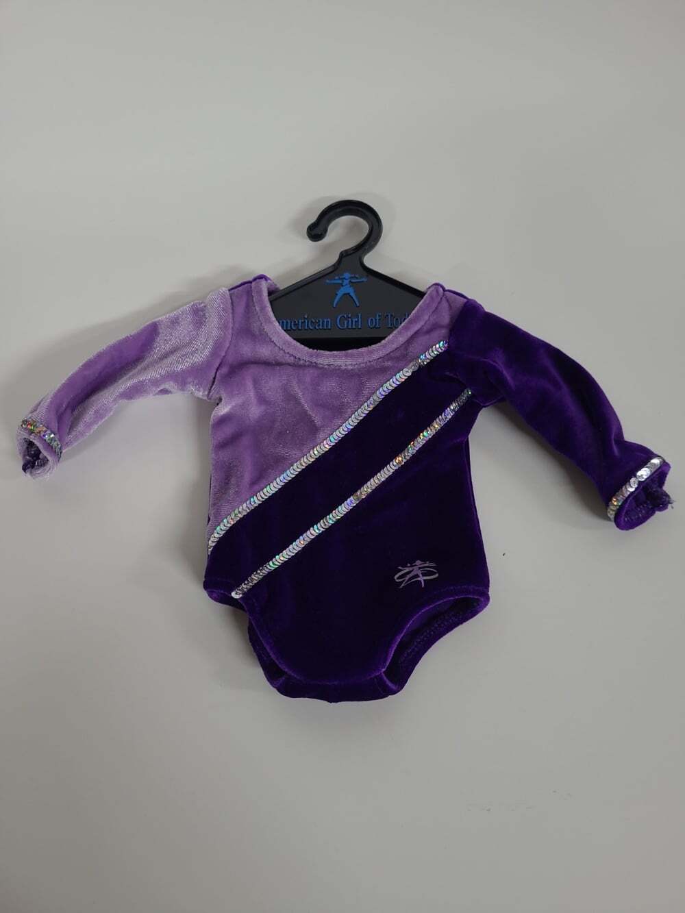 American Girl of Today Purple Sequined Leotard Gymnastics Retired